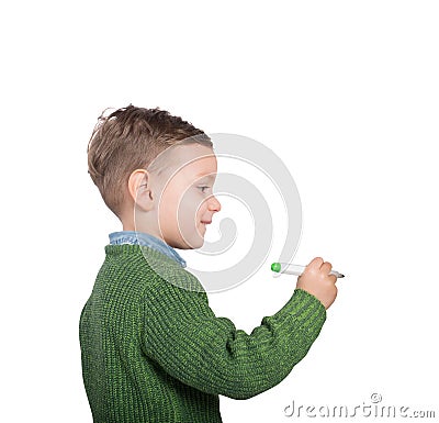 Child draw and color Stock Photo