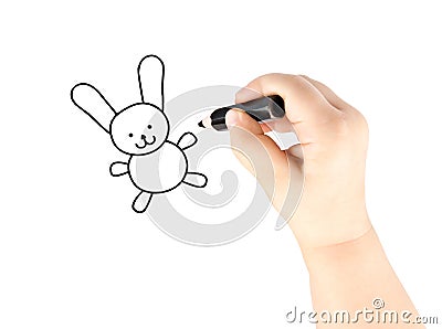 Child draw Stock Photo