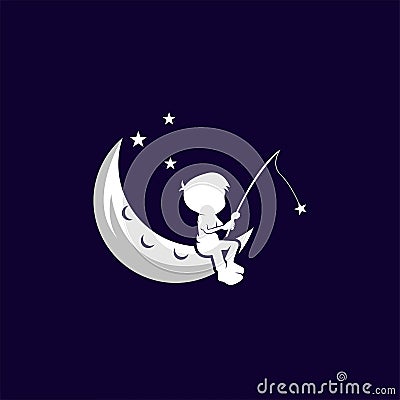 Child dream vector design illustration template Cartoon Illustration