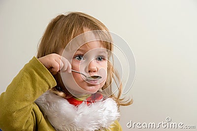 Child eating Stock Photo