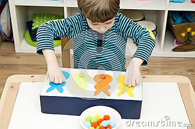Logical tasks for the preschool class. Stock Photo