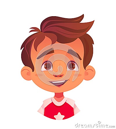 Child facial expression vector concept Vector Illustration