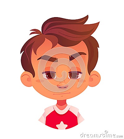 Child facial expression vector concept Vector Illustration