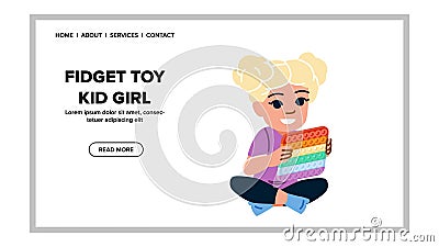 child fidget toy kid girl vector Vector Illustration