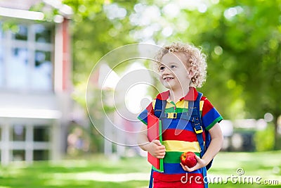 Child going back to school, year start Stock Photo