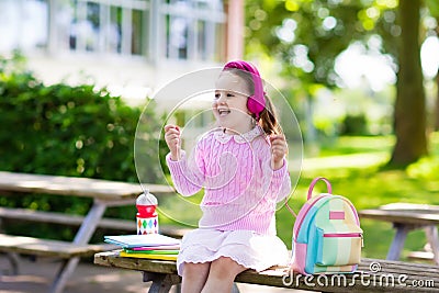 Child going back to school, year start Stock Photo