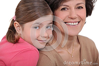 Child and grandmother Stock Photo