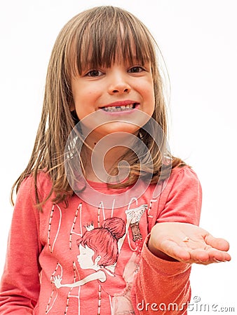 Child has lost incisor Stock Photo