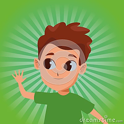 Child having fun and playing Vector Illustration