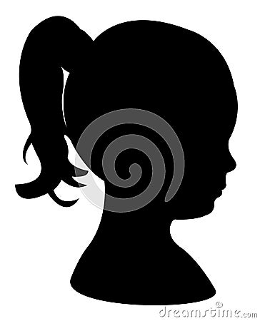 A child head silhouette vector Vector Illustration