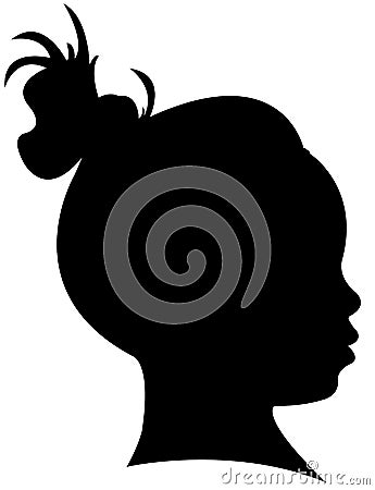 A child head silhouette vector Vector Illustration