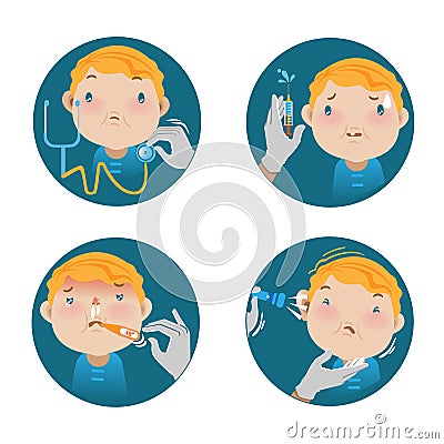 Child health check Vector Illustration