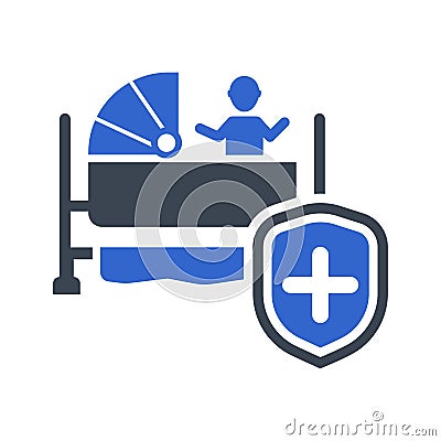 Child Health insurance icon Vector Illustration