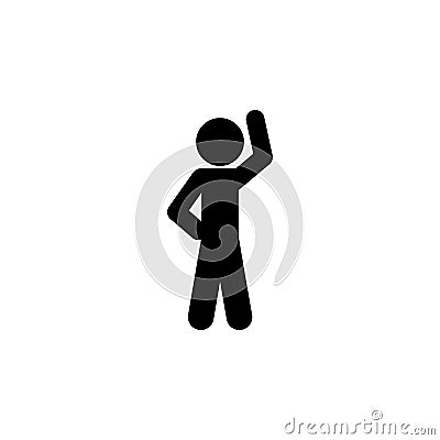 child, hello icon. Element of child icon for mobile concept and web apps. Glyph child, hello icon can be used for web and mobile Stock Photo