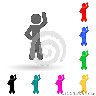 Child, hello multi color style icon. Simple glyph, flat vector of child icons for ui and ux, website or mobile application Stock Photo