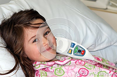 Child in hospital Stock Photo