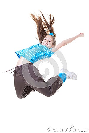 Child or kid jumping Stock Photo