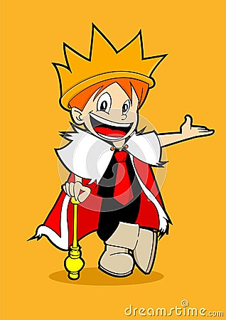 Child King Vector Illustration