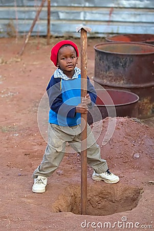 Child labor Stock Photo