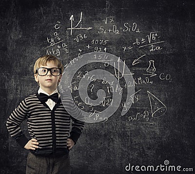 Child Learning Mathematics, Children Education, Kid Student Math Stock Photo