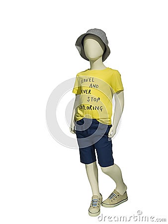 Child mannequin dressed in casual clothes. Stock Photo