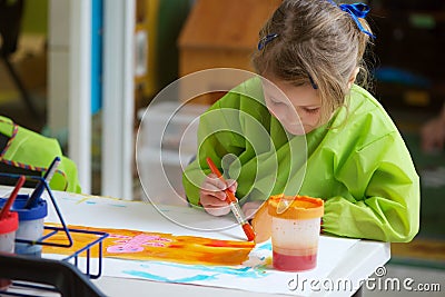 Child painting Stock Photo