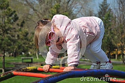 child play in park Stock Photo