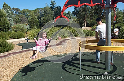 Child at playground Stock Photo