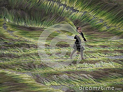 A Child playing , Dien Bien Phu Province Editorial Stock Photo