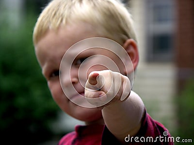 Child pointing Stock Photo