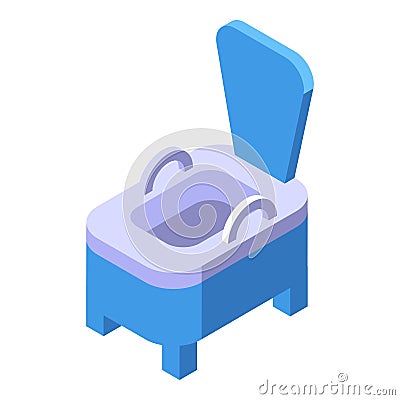 Child potty icon isometric vector. Baby toilet Vector Illustration