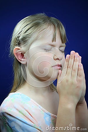 Child Praying. Royalty Free Stock Photos - Image: 9555708