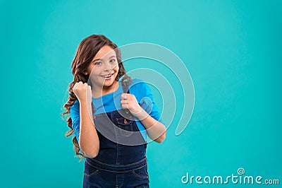 Child psychology and development. Happy winner. Successful happy kid. Achieve success. Kid cheerful celebrate victory Stock Photo