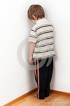 Child punishment Stock Photo