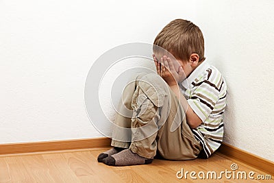 Child punishment Stock Photo