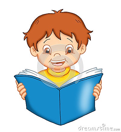 Child that reads Vector Illustration