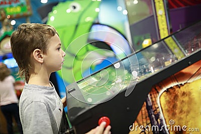 Child in redemption center Stock Photo