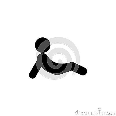child, resting icon. Element of child icon for mobile concept and web apps. Glyph child, resting icon can be used for web and mobi Stock Photo