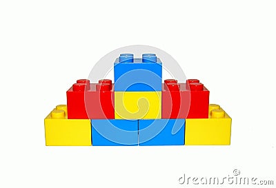 Child's building bricks Stock Photo