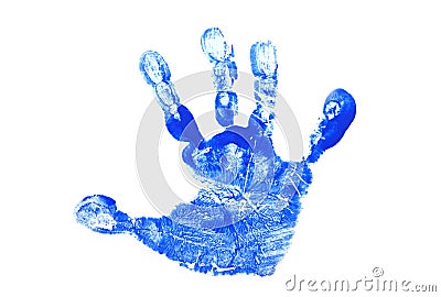 Child's Hand Print Stock Photo