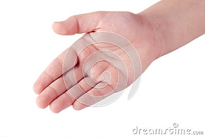 Child's right hand palm Stock Photo