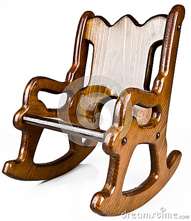 Child's Solid Wood Rocking Chair Royalty Free Stock Images - Image 