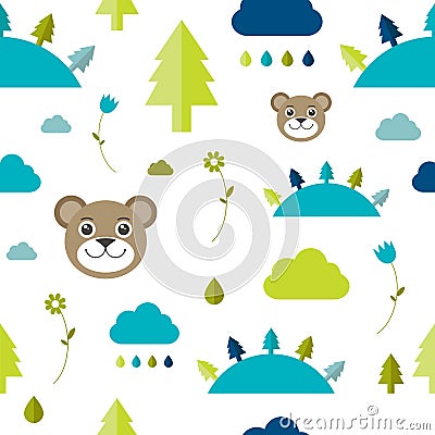 Child seamless pattern. Vector Illustration