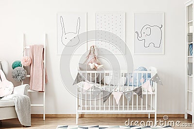 Child size bed Stock Photo