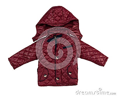 Child Size Boy Jacket. Isilated on White Background. Stock Photo