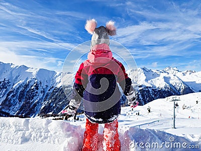 Child Snow Fun Holiday Stock Photo