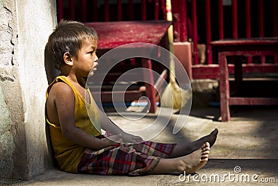 Child solitude Editorial Stock Photo