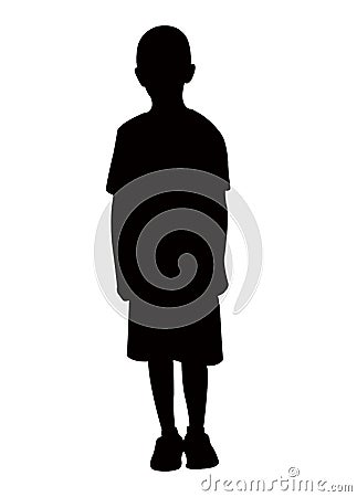 A child body black color silhouette vector Vector Illustration