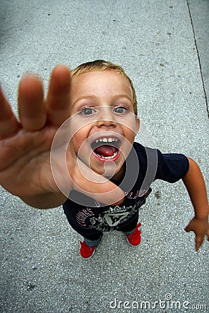 Child Sticking His Hand Out Stock Photography - Image: 6298842