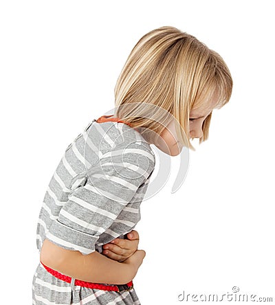 Child with stomach ache Stock Photo